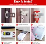 Portable Door Stop Alarm and Traveling Hotel Door Lock, No Installation Required, Provides Double Security for Home, Hotel and Traveling (1 Door Lock + 1 Door Stop) - Image 6