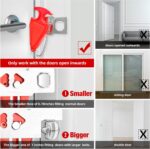 Portable Door Stop Alarm and Traveling Hotel Door Lock, No Installation Required, Provides Double Security for Home, Hotel and Traveling (1 Door Lock + 1 Door Stop) - Image 7