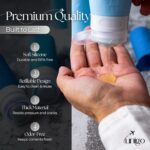 unigo Travel Bottles Set for Toiletries - Leakproof Refillable Travel Size Containers, TSA Approved Bottles with Labels, Brush & Covers for Carry-On Travel (Blue) - Image 6