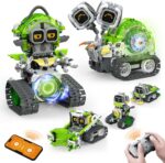 5in1 STEM AI Robot Toys Building Set, 478Pcs APP & Remote Control Engineering Erector Blocks for Kids Age 6-8, Coding Interactive Educational Christmas Birthday Gift for 10-12 Year Boys & Girls - Image 2