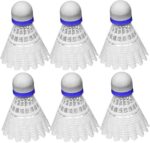 6pcs White Plastic Badminton Shuttlecock Lightweight Nylon Training Balls for Beginners Family Fitness and School Sports Activities - Image 2