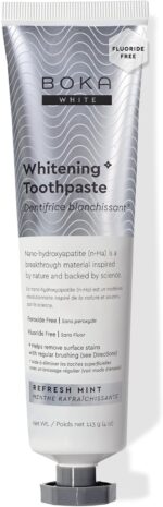 Boka Fluoride Free Toothpaste, Nano Hydroxyapatite Toothpaste, Appropriate for Sensitive Teeth, for Adult, Kids Oral Care - Whitening* Refresh Mint, 4 Fl Oz 1Pk US Manufactured - Image 2