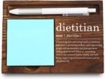 Dietitian Gift – Nutritionist Office Decor, Healthy Lifestyle Desk Accessory, Engraved Motivational Wooden Sticky Note Holder,LQQ102 - Image 2