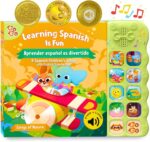 GO GO Spanish Musical Book Vol. 2: Bilingual Baby Books Spanish English, 8 Songs, Libros En Español para Niños, Bilingual Toys, Learning Toys for Toddlers - Image 2