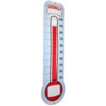 Global Printed Products Fundraising Thermometer Chart Goal Tracker | Dry Erase Goal Setting Wall Mounted Thermometer | Giant Sales Goal Board with Pull-Through Ribbon Progress Tracker (46" x 12") - Image 2
