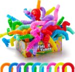 JOYIN 72 Pack Pop Tubes, Sensory Toys (Small) Fidget Toys Party Favors - 9 Colors, Creativity Learning & Fun for Toddler Kids - Perfect for Christmas Goodie Bags, Classroom School Reward - Image 2