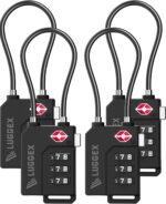 LUGGEX TSA Locks for Luggage, Suitcase Locks TSA Approved, Luggage Locks, Ease of Use & Durable(Black,4 Pack) - Image 2