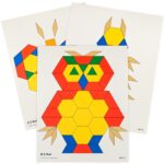 Learning Advantage Pattern Block Activity Cards - In-Home Learning Activity for Early Math & Geometry - Set of 20 - Teach Creativity, Sequencing and Patterning - Image 2
