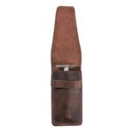 Leather Safety Razor Case Shaving Accessories Straight Safety Razor Holder for Double Edge Personal Care Essentials Handmade Shaver Case for Travel (Brown) - Image 2