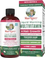 MaryRuth's Liquid Multivitamin + Hair Growth | Biotin 10000mcg | Lustriva Hair Growth Supplement | Clinically Tested in Women for Thicker Hair & Facial Wrinkle | Skin Care | Ages 18+ | 15.22 Fl Oz - Image 2