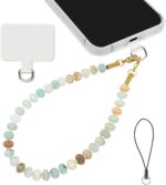 Natural Healing Crystals Stones Cell Phone Wrist Strap Camera Lanyard &Tether Tab,Handmade Beaded Wallet Keychain Wristlet,Bag Purse Charms Chain for iPhone Case,Women Teacher Travel Safety Essentials - Image 2