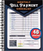 Notewells Monthly Bill Payment Checklist: Bill Tracker Notebook With Spiral Binding 8"x10" The 4-Year Guide for Families & Money Managers, 960 Billing Records Included (Blue) - Image 2