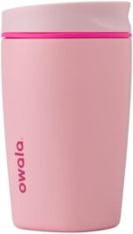Owala SmoothSip Slider Insulated Stainless Steel Coffee Tumbler, Reusable Iced Coffee Cup, Hot Coffee Travel Mug, BPA Free 12 oz, Pink (Pucker Up) | SmoothSip, Slider, Insulated, Reusable, Iced Coffee Cup - Image 2