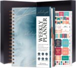 PLANBERRY Weekly Planner Premium – Undated Life Organizer & Budget Planner – Time Management, Goal Setting, To-Do List, Work-Life Balance & Habit Tracker – 6.9″ x 8.5″ (Ocean Depths) - Image 2