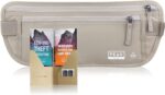Peak Gear Travel Money Belt. Premium Quality Travel Wallet with RFID Blocking Fabric to Protect Credit Cards, Passports and Documents. Exclusive Theft Protection and 2 Recovery Tags | Beige - Image 2