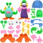 Ready 2 Learn Dough Character Accessories | Set of 52 | 21 Different Shapes | Playdough Accessories for Kids | Create Whacky Animals and Characters - Image 2