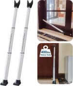 Rerishom Door Security Bar, Door Stoppers Security bar,Heavy Duty Door Lock Security Door Jammer Door Stopper for Apartment, Hotel Room,Screen Door Hardware, Gate Lock Bar, 2 Pack - Image 2