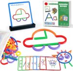 STEM Toys for Creative Learning Sticks & Rings Shape Building Blocks 160PCS Pattern Blocks Puzzle Educational Resources Montessori Toys for Preschool and Kindergarten Girls and Boys Ages 5+ - Image 2