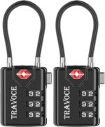 TSA Approved Luggage Locks, Travel Locks Which Also Work Great as Gym Locks, Toolbox Lock, Backpack and More,Black 2 Pack - Image 2