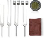 Tuning Forks for Healing Set – Includes 128Hz, 136Hz, 256Hz, 384Hz & Activator, Portable in Red Leather Pouch – Medical Grade Sound Healing Instruments for Chakra, Yoga, and Meditation - Image 2