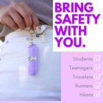 Securityman Personal Alarms for Women | Safety Alarm Keychain (Loud 130dB Siren and SOS Strobe Light) Everyday Self Defense Security Alarm Protection Device (Purple) - Image 4