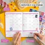 Legend Wellness Planner & Food Journal – Daily Diet & Health Journal with Weight Loss, Measurement & Exercise Trackers – Lifestyle & Nutrition Diary – Lasts 6 Months, A5 size – Hot Pink - Image 5