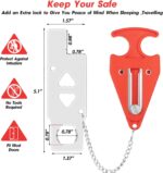 Upgrade Portable Door Lock Home Security Door Locks Travel Lockdown Locks for Additional Safety and Privacy Perfect for Traveling Hotel Home Apartment College - Image 5