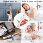 Upgrade Portable Door Lock Home Security Door Locks Travel Lockdown Locks for Additional Safety and Privacy Perfect for Traveling Hotel Home Apartment College - Image 9
