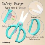 Baby Food Scissors with Travel Case, Ceramic Food Scissors Kids, Toddler Scissors with Safety Lock, Ideal for Pizza, Meats, Noodles, Vegetables, and Fruits (D) - Image 4