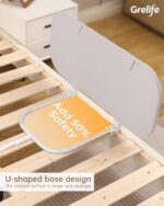 Grelife 33" Portable Travel Bed Rail for Toddlers (Compact), Fast Install, Adjustable Height, Tall Toddler Bed Rails for Crib, Single, Twin Bed, Foldable Baby Bed Rail Guard for Box, Flat Bed - Image 5