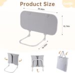 Grelife 33" Portable Travel Bed Rail for Toddlers (Compact), Fast Install, Adjustable Height, Tall Toddler Bed Rails for Crib, Single, Twin Bed, Foldable Baby Bed Rail Guard for Box, Flat Bed - Image 6