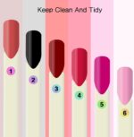 100 ps Fan-Shaped Nail Swatch Sticks with Number Stickers, Practice Nail Tips, Color Display Wheel, Sample Tips Sticks. (Natural) - Image 3