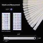 100 ps Fan-Shaped Nail Swatch Sticks with Number Stickers, Practice Nail Tips, Color Display Wheel, Sample Tips Sticks. (Natural) - Image 5