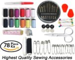 CraftLab Best Mini Sewing Kit with Sewing Survival Ebook, 78 Emergency Accessories for Home, Travel, Dorm, Emergency Preparedness - Image 4