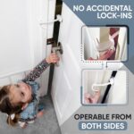 DOOR MONKEY Child Proof Door Lock & Pinch Guard - For Door Knobs & Lever Handles - Easy to Install - No Tools or Tape Required - Baby Safety Door Lock For Kids - Very Portable - Great for Dogs & Cats - Image 5