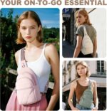 Sling Bag for Women, Anti-Theft RFID Crossbody Bag Nylon Sling Purse for Travel, Puffy Small backpack for Daily Hiking Sports Green - Image 3