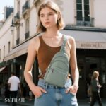 Sling Bag for Women, Anti-Theft RFID Crossbody Bag Nylon Sling Purse for Travel, Puffy Small backpack for Daily Hiking Sports Green - Image 4