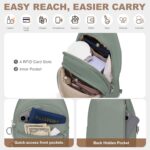 Sling Bag for Women, Anti-Theft RFID Crossbody Bag Nylon Sling Purse for Travel, Puffy Small backpack for Daily Hiking Sports Green - Image 5