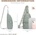 Sling Bag for Women, Anti-Theft RFID Crossbody Bag Nylon Sling Purse for Travel, Puffy Small backpack for Daily Hiking Sports Green - Image 8