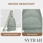 Sling Bag for Women, Anti-Theft RFID Crossbody Bag Nylon Sling Purse for Travel, Puffy Small backpack for Daily Hiking Sports Green - Image 9