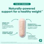 Physician's CHOICE Probiotics for Weight Management & Bloating - 6 Probiotic Strains - Prebiotics - Key ingredient Cayenne - Supports Gut Health - Weight Management for Women & Men - Green Tea - 30 CT - Image 5