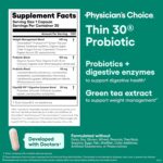 Physician's CHOICE Probiotics for Weight Management & Bloating - 6 Probiotic Strains - Prebiotics - Key ingredient Cayenne - Supports Gut Health - Weight Management for Women & Men - Green Tea - 30 CT - Image 7