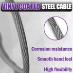 NAZOU 10Pack Security Cable with Loops 1/8IN Anti-Shedding Cable Lock for Tool Lanyard Travel Luggage Bike Steel Wire Lock Cable - Image 3