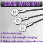 NAZOU 10Pack Security Cable with Loops 1/8IN Anti-Shedding Cable Lock for Tool Lanyard Travel Luggage Bike Steel Wire Lock Cable - Image 4