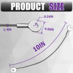 NAZOU 10Pack Security Cable with Loops 1/8IN Anti-Shedding Cable Lock for Tool Lanyard Travel Luggage Bike Steel Wire Lock Cable - Image 5