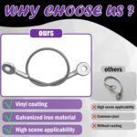 NAZOU 10Pack Security Cable with Loops 1/8IN Anti-Shedding Cable Lock for Tool Lanyard Travel Luggage Bike Steel Wire Lock Cable - Image 6