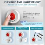 Caregiver Pager Wireless Call Buttons for Elderly Monitoring SOS Alert System Portable Alarm for Nurse Call Seniors Patients Emergency Home - Image 4