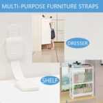 YEYA Upgraded No Drill Furniture Anchors for Baby Proofing, Anti-Tip Adjustable Straps, Strong Adhesive Backing 2 Pack - Image 6