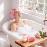 Birthday Gifts for Women, Mom, Sister, Friend: Unique Pink Self Care Spa Relaxation Baskets Set, Christmas, Holiday, Valentines Day Presents for Her, Girlfriend, Grandma, Wife, Bestie, Coworkers - Image 4