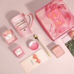 Birthday Gifts for Women, Mom, Sister, Friend: Unique Pink Self Care Spa Relaxation Baskets Set, Christmas, Holiday, Valentines Day Presents for Her, Girlfriend, Grandma, Wife, Bestie, Coworkers - Image 6